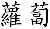 蘿蔔 correct font